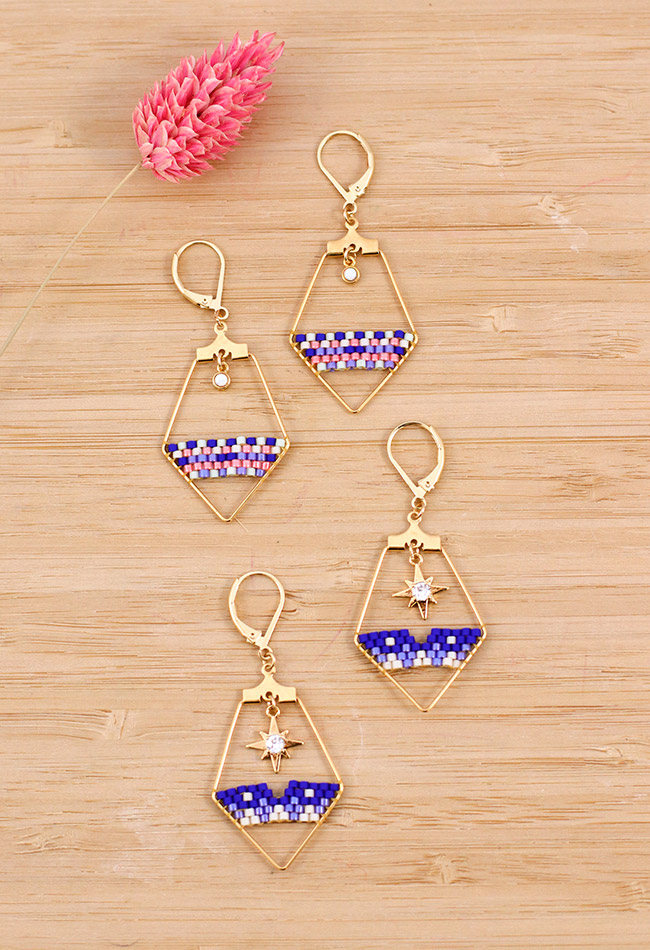 Miyuki beads interlocking earrings